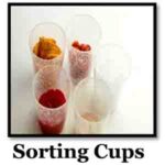 sorting cups-montessori activities for 4 year olds