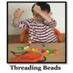 threading beads-montessori activities for 4 year olds