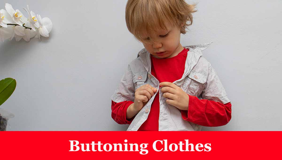 Buttoning Clothes Montessori activities
