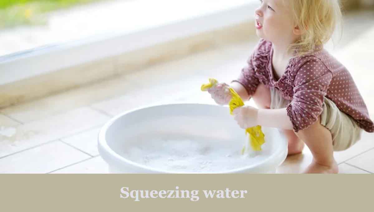 baby Squeezing water