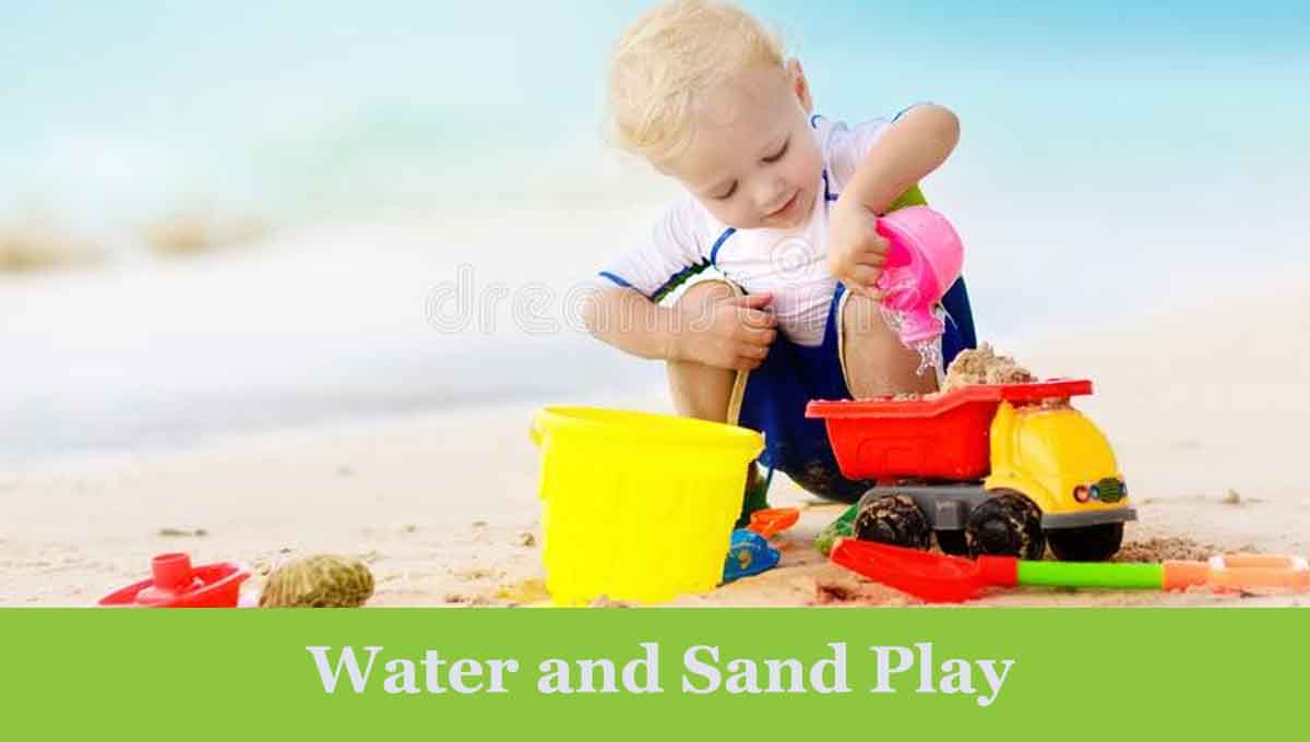 sensorial activity for babies is Water and sand play