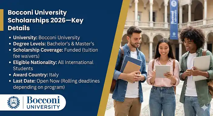 Bocconi University Scholarships 2026 in Italy (Funded) Study in Italy