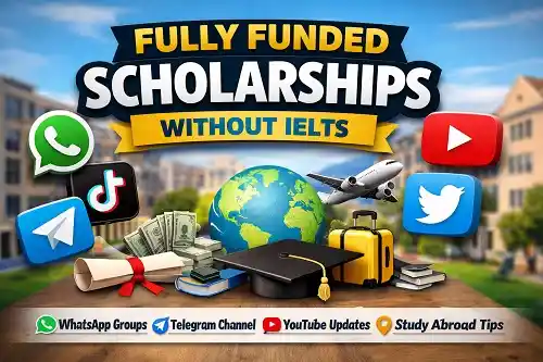 Fully Funded Scholarships 2026 Without IELTS WhatsApp, Telegram & YouTube Scholarship Updates