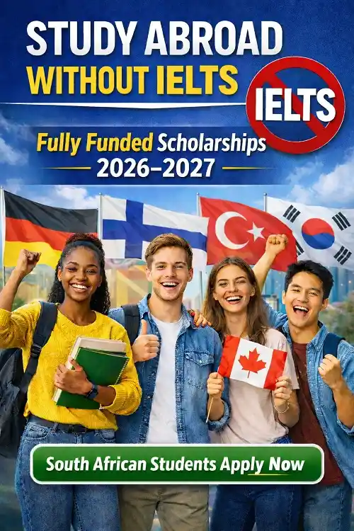 Fully Funded Scholarships Without IELTS for South African Students 2026–2027
