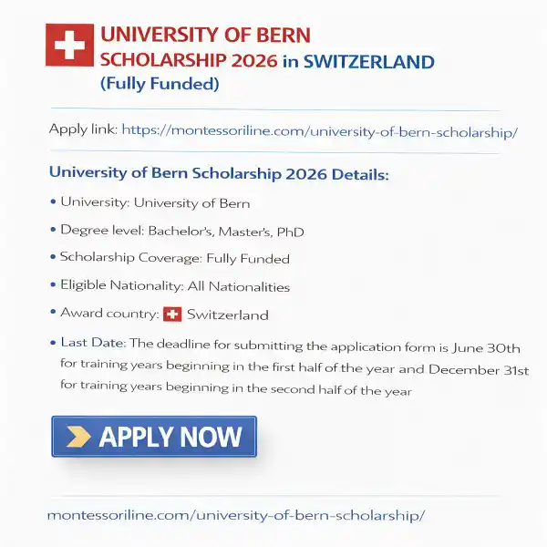 University of Bern Scholarship 2026 in Switzerland (Fully Funded)