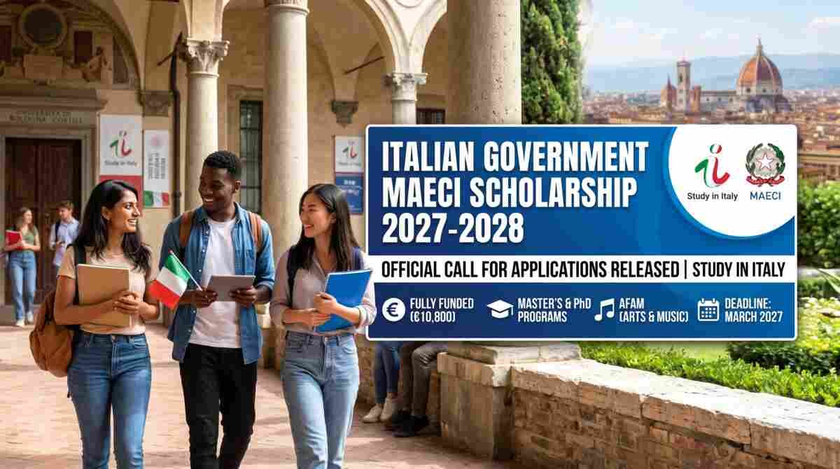 Italian Government MAECI Scholarship 2027-2028 Call for Applications Released